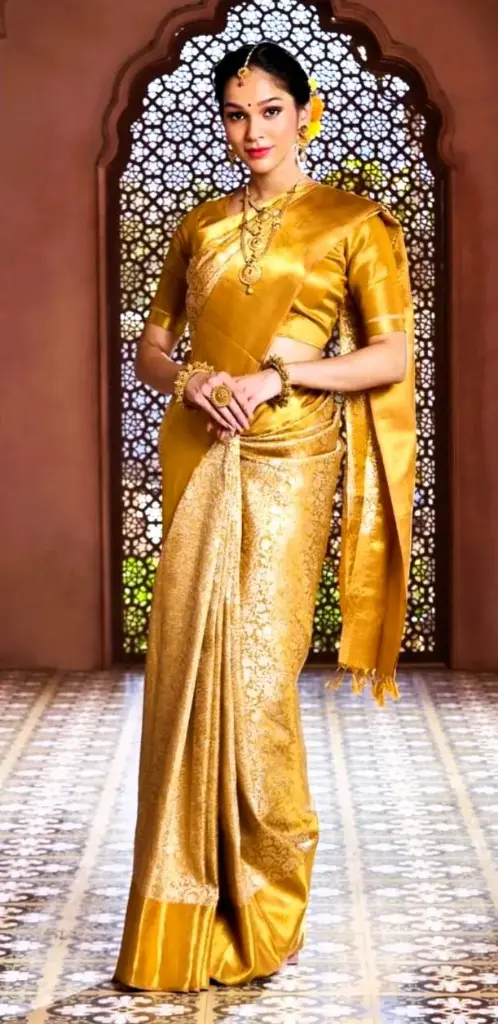 Kanjivaram / Bararsi Silk Tissue Saree 